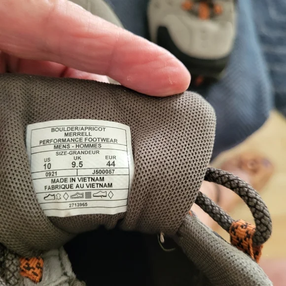 Merrell Men's Athletic Shoes in Gray and Orange Sz 10 - Picture 7 of 7